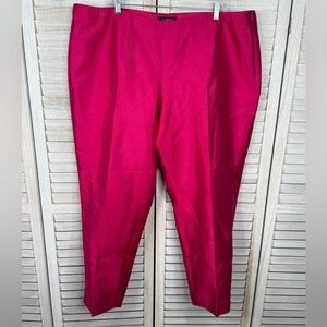 TALBOTS Women's Signature Plus Size Silk/Wool Ankle Pants Pink-20W